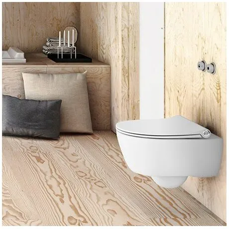 Pressalit WC-Sitz Sway D2 994 mit Absenkautomatik und Lift-Off-Funktion zu Laufen Pro, Duravit ME