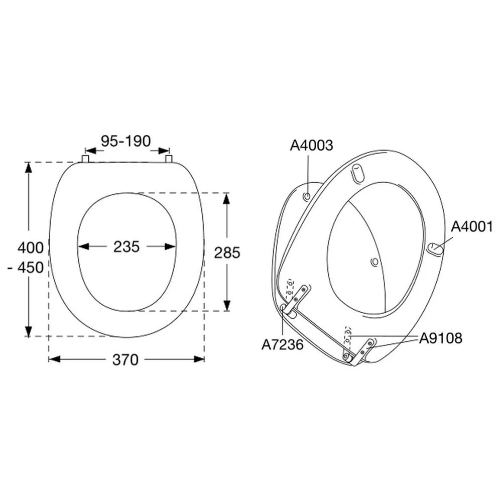 Pressalit WC-Sitz 2000 124 Standard zu u. a. Geberit Keramag Vitalis Bild 3