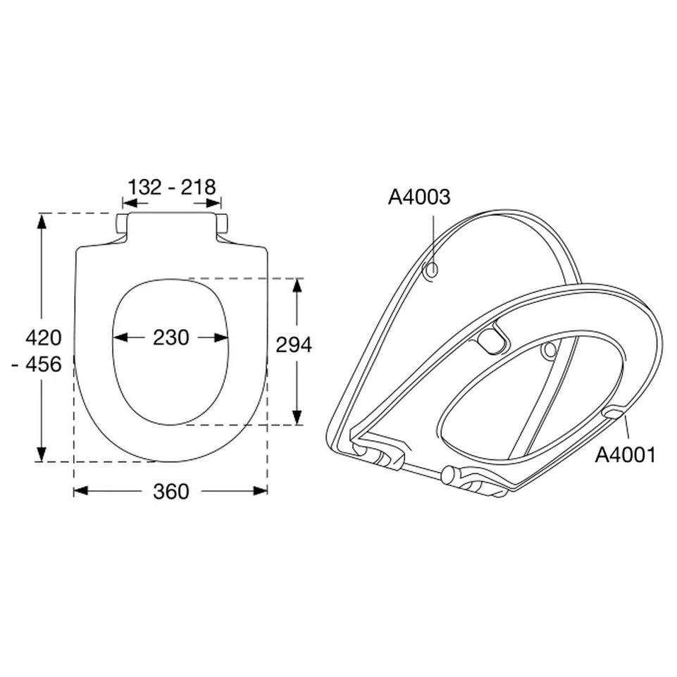Pressalit WC-Sitz T Soft D 744 mit Absenkautomatik inkl. D15 Universalscharnier Bild 4