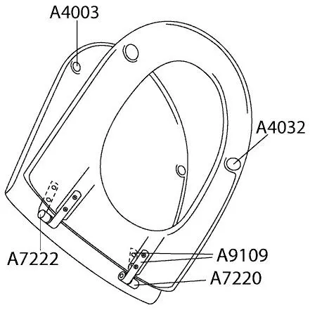 Pressalit Puffer A4032 rund für Sitzring und Deckel