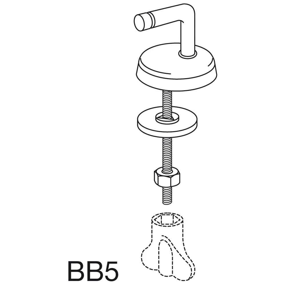 Pressalit Universalscharnier BB5 für WC-Sitz Pinocchio mit Deckel