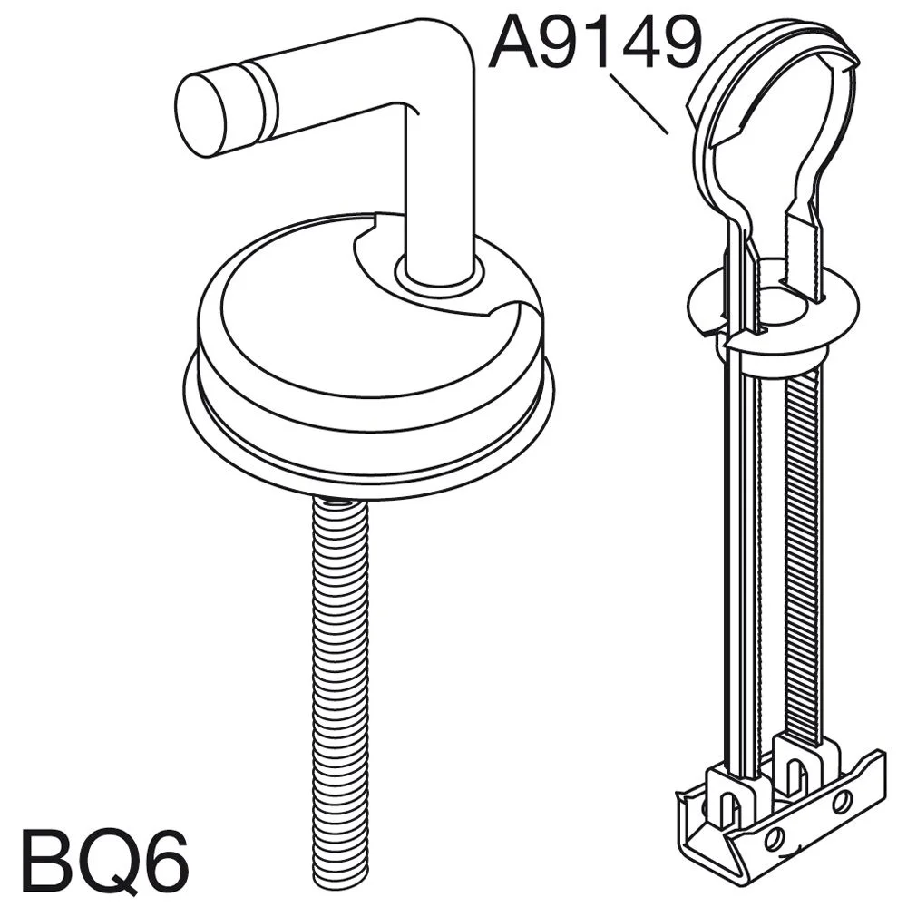 Pressalit Universalscharnier BQ6 mit Kippanker für WC-Sitz Objecta D