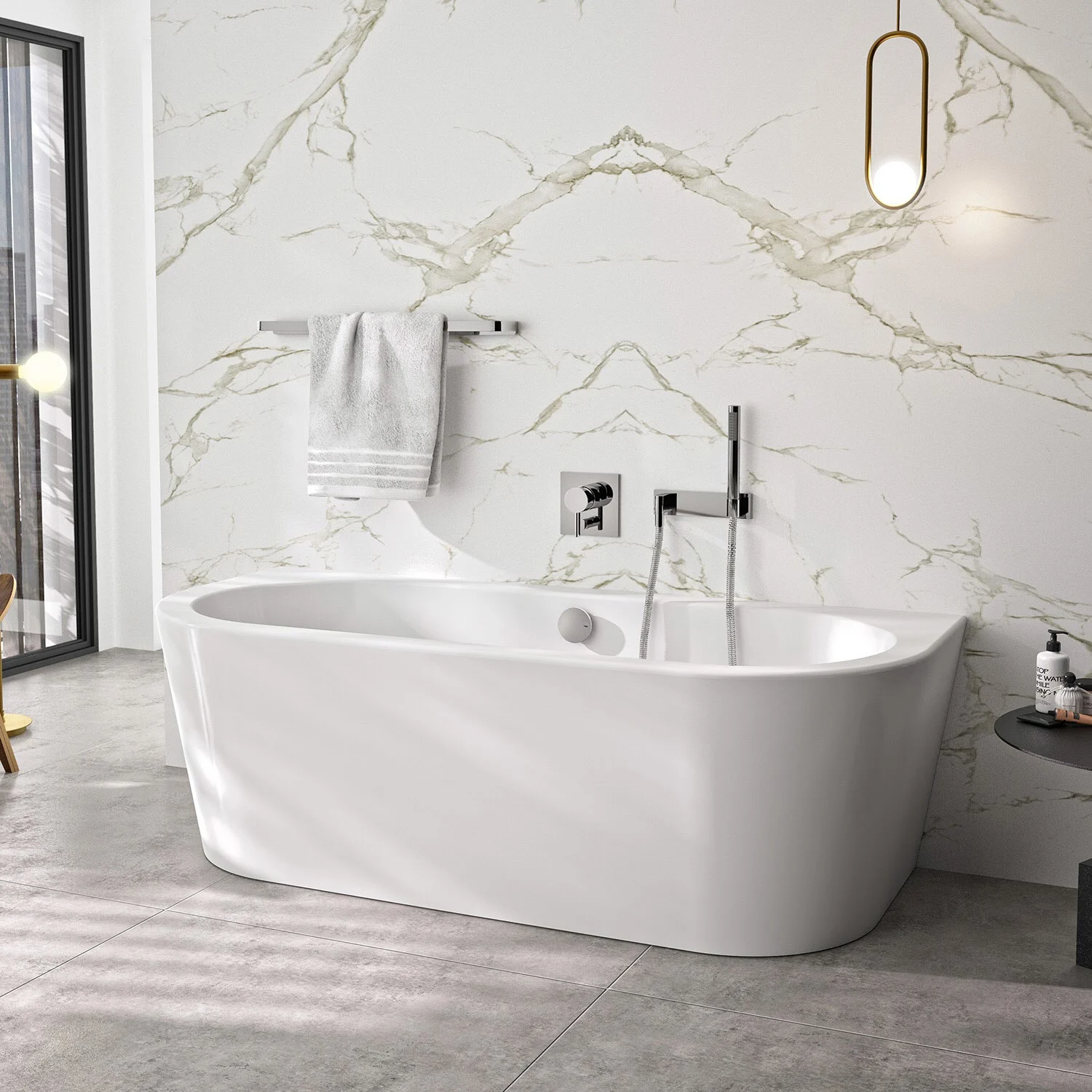 Repabad Livorno Oval F Badewanne Wand 165 x 75 cm Bild 2