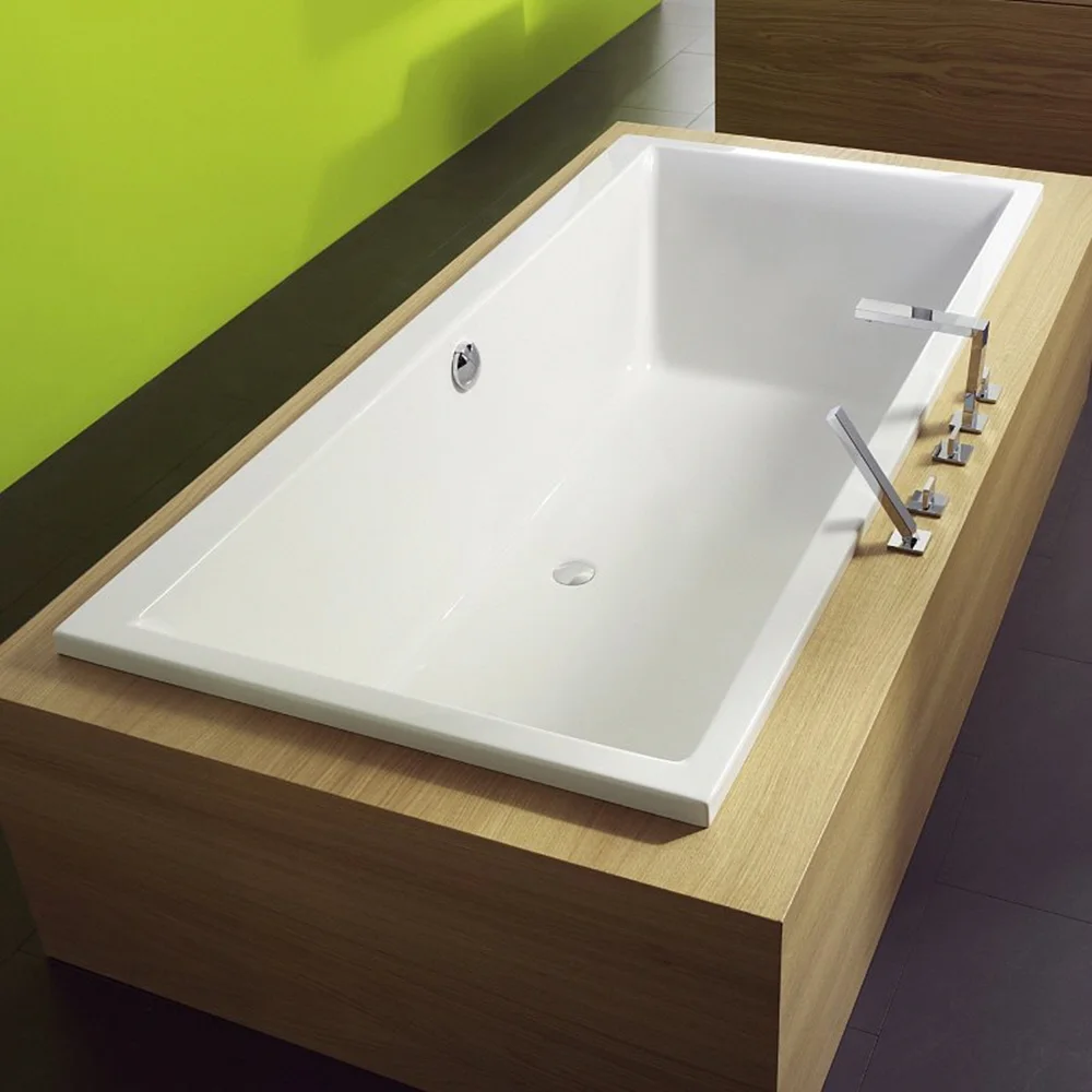 Repabad Genf 190 Rechteck Badewanne mit Rückentherapie und mit Wannenbefüllung Bild 2