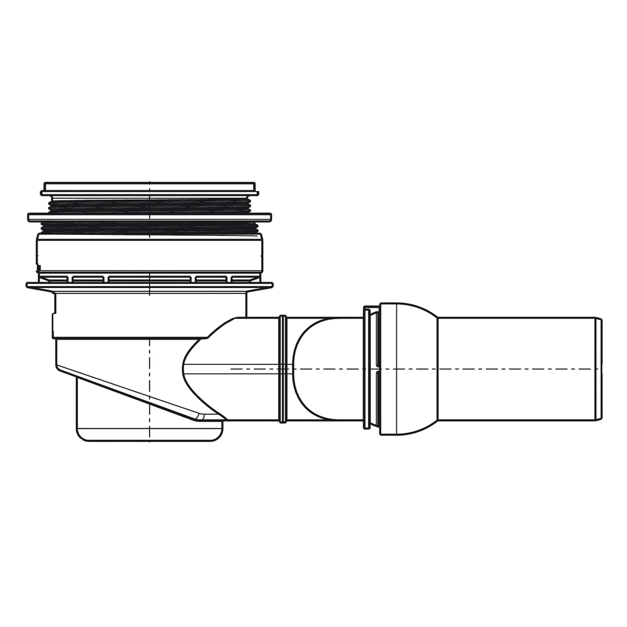 Repabad Bodenablauf DN 50 waagerecht