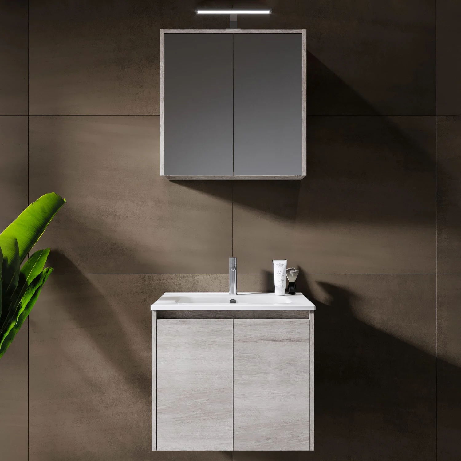 Riho Porto Spiegelschrank ohne Aufsatzleuchte 60 x 60 Bild 2