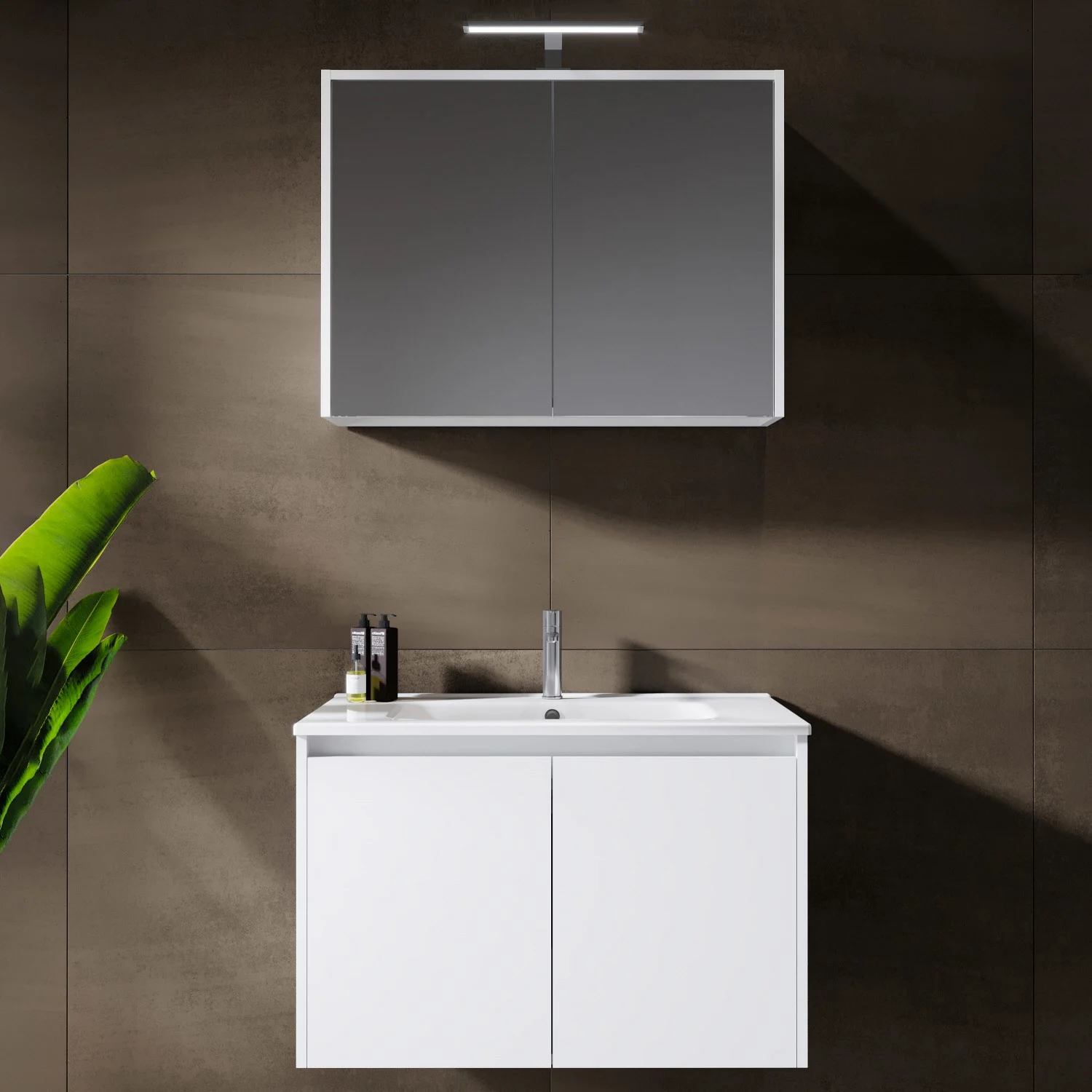 Riho Porto Spiegelschrank ohne Aufsatzleuchte 80 x 60 Bild 2