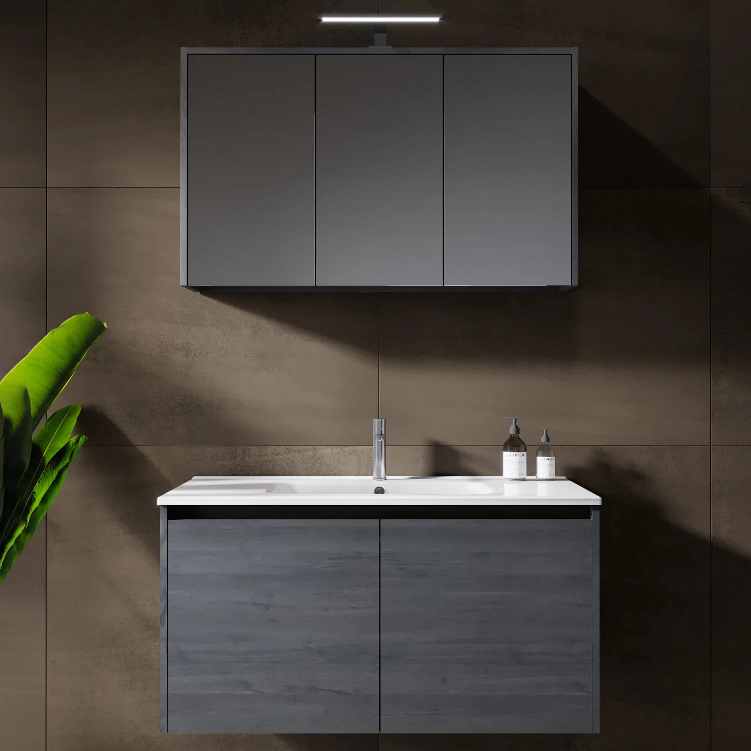 Riho Porto Spiegelschrank ohne Aufsatzleuchte 100 x 60 Bild 2