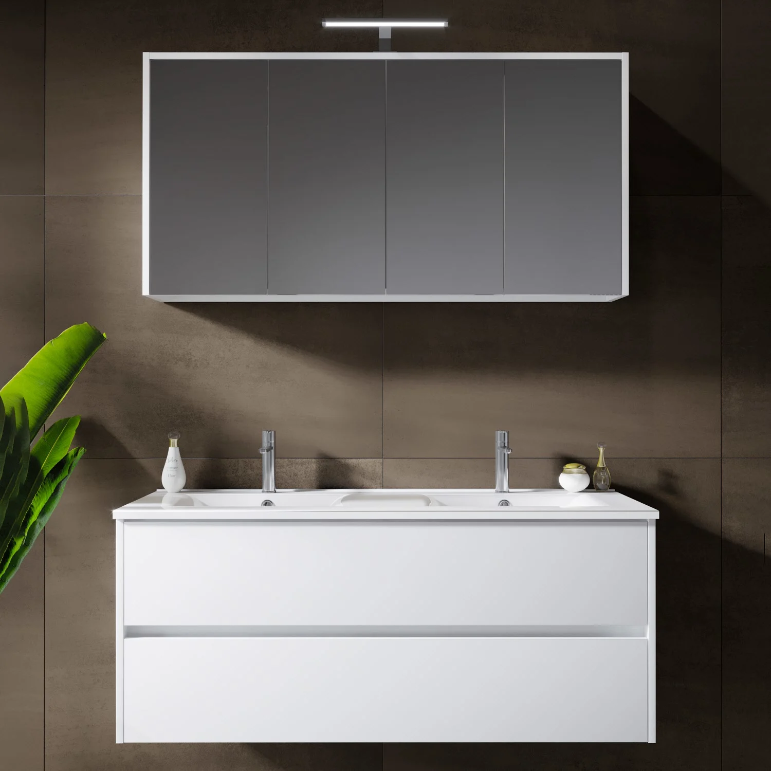 Riho Porto Spiegelschrank ohne Aufsatzleuchte 120 x 60 Bild 2