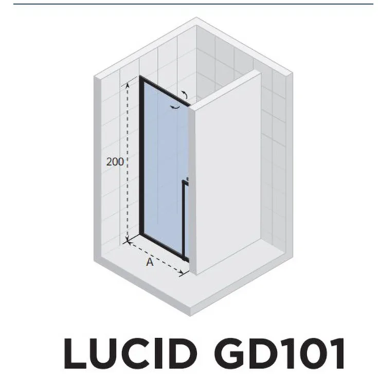 Riho Lucid Pendeltür für Nische GD101 100 cm Bild 2
