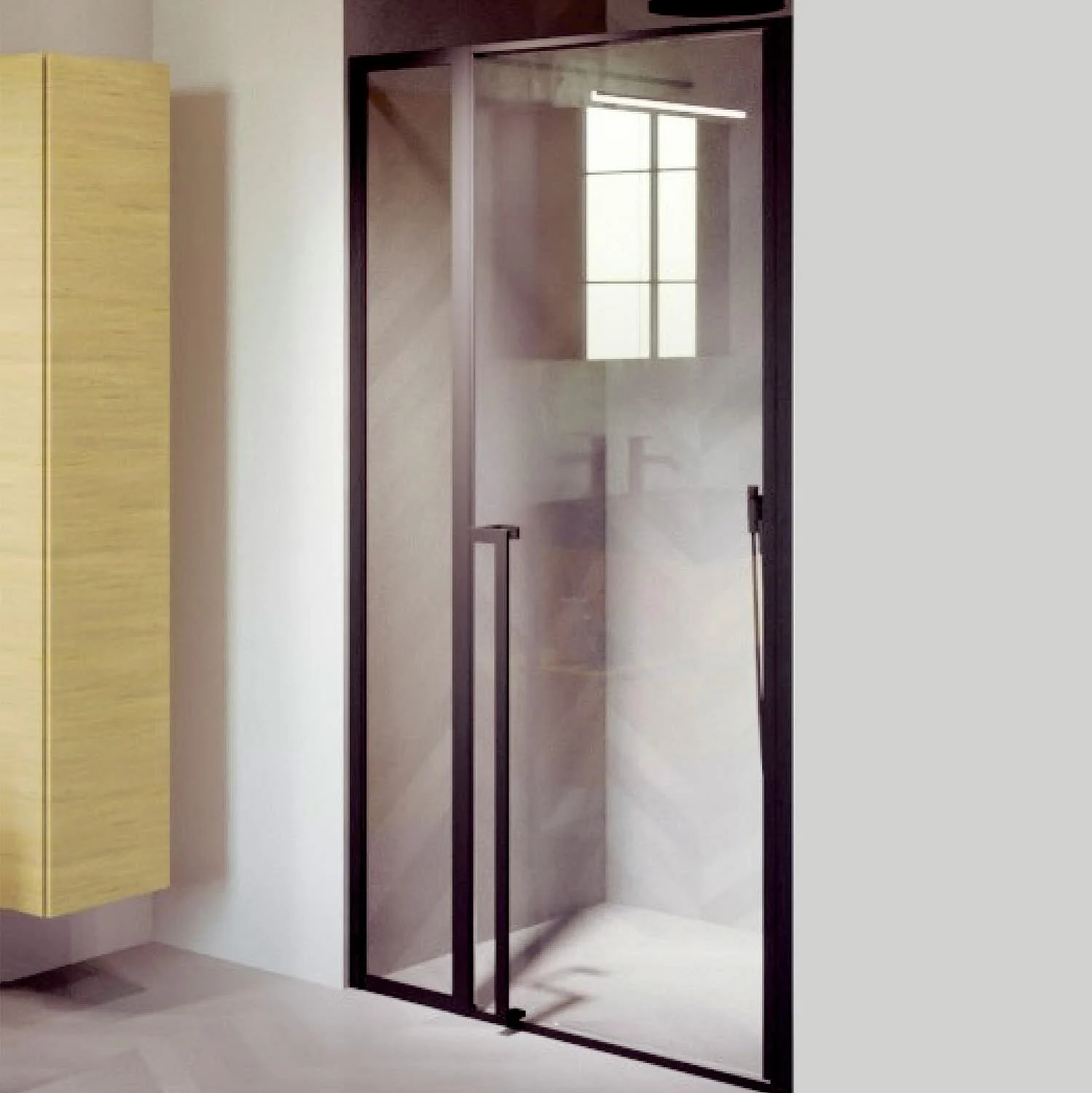 Riho Lucid Pendeltür mit Festteil für Nische GD104 130 cm Bild 3