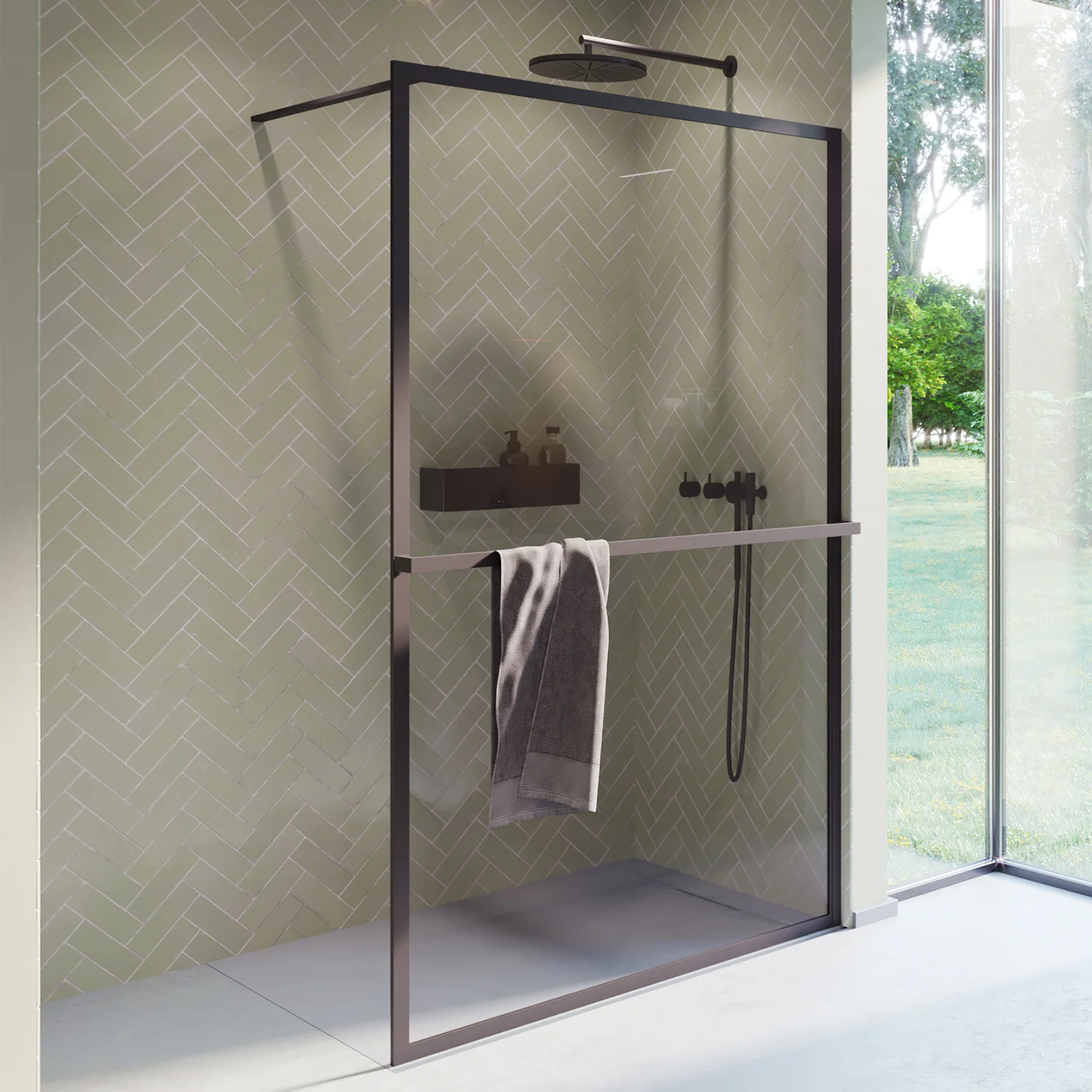 Riho Lucid Walk-In Duschwand GD400 100 cm