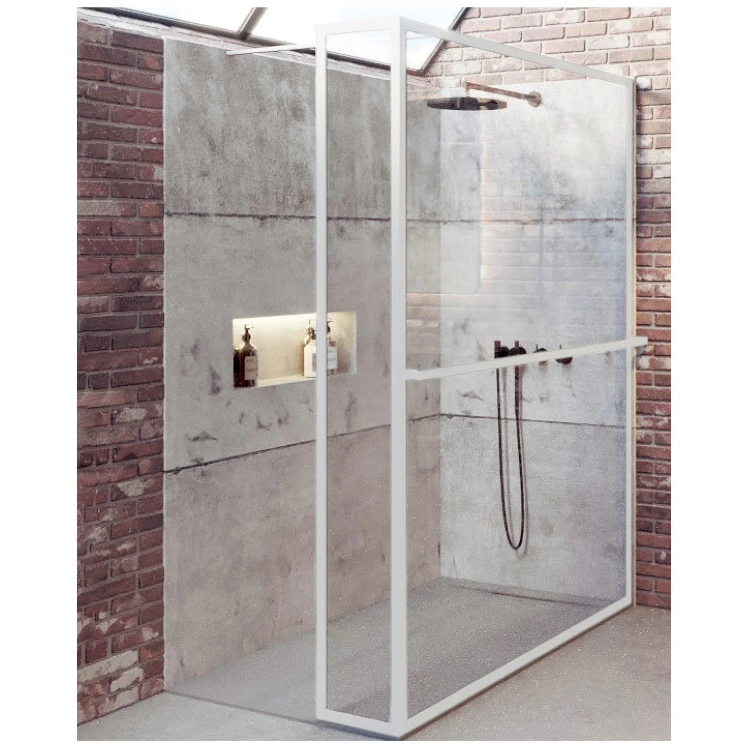 Riho Lucid Walk-In Duschwand mit Festteil GD402 100 cm Bild 2