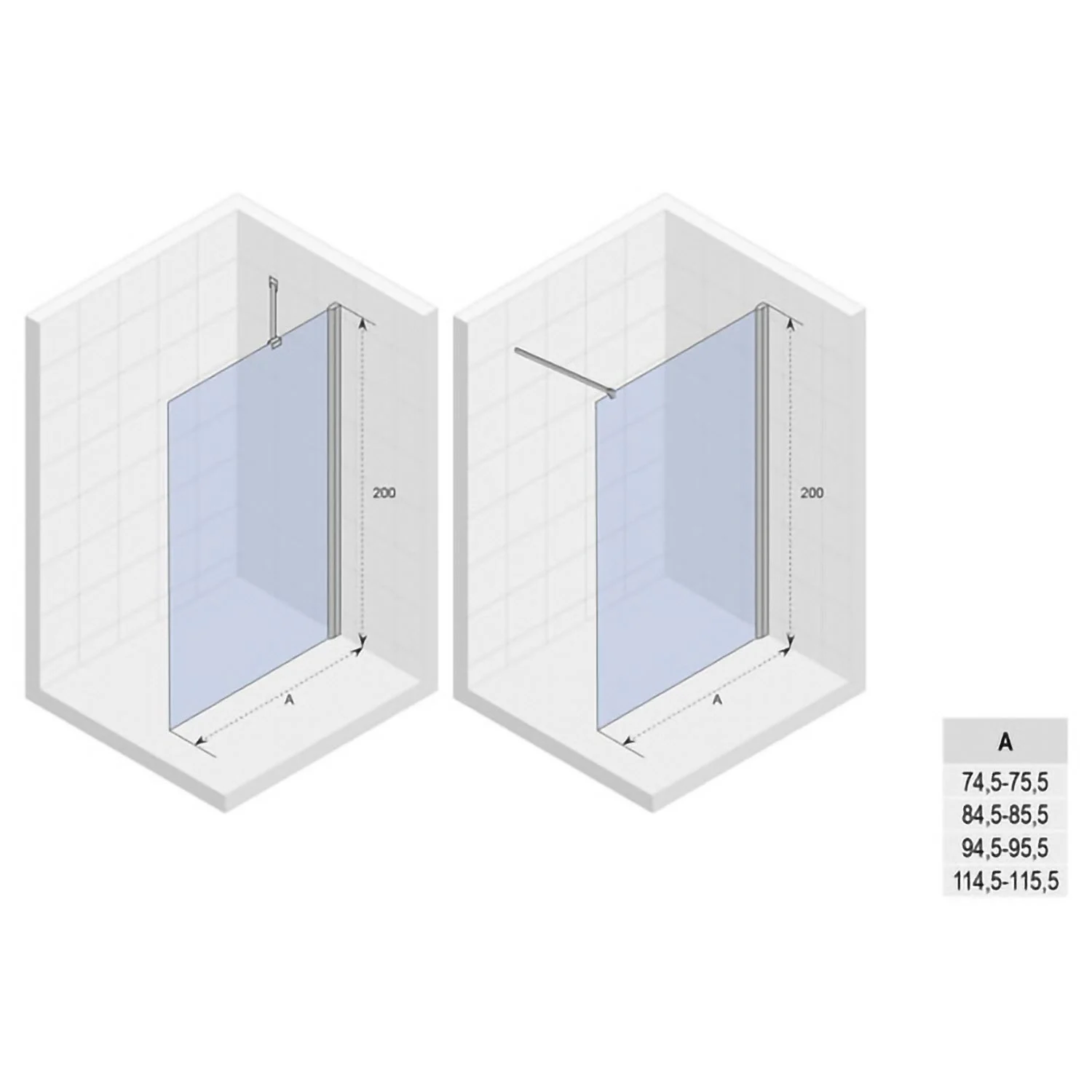 Riho Novik Walk-In Duschwand Z400 90 cm Bild 3