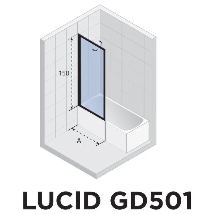 Riho Lucid Wannenabtrennung GD501 80 cm Bild 2