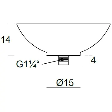Riho Avella – okrągła umywalka nablatowa, średnica 42 cm Zdjęcie 3