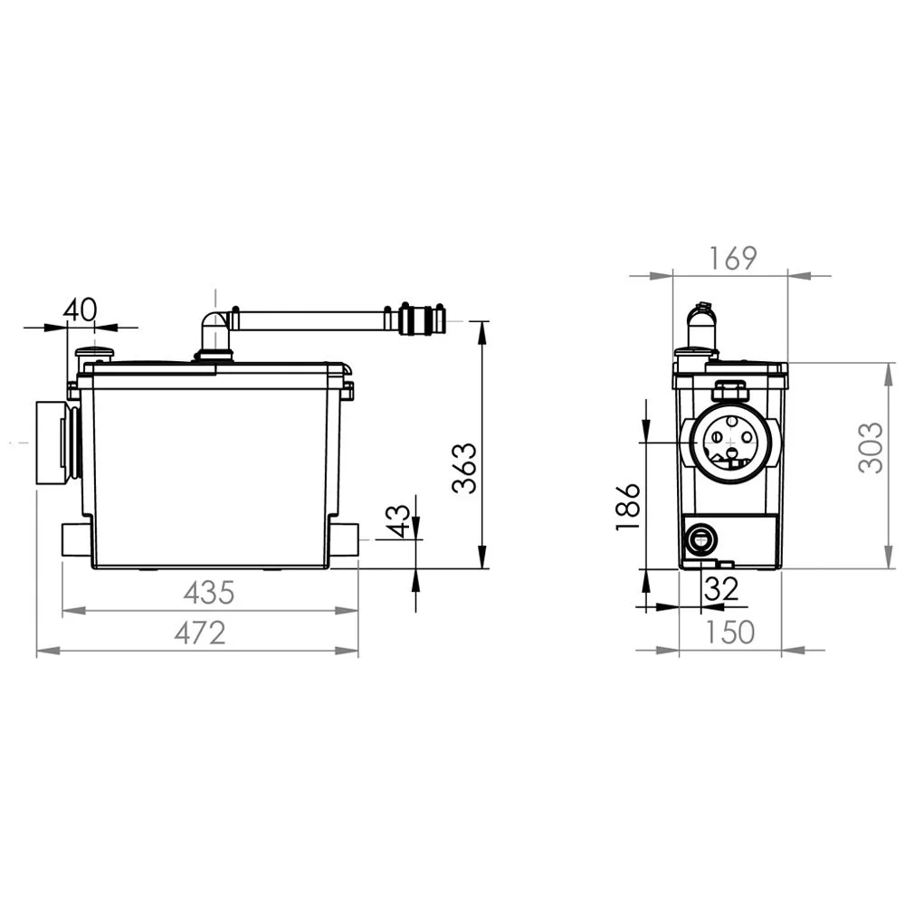 SFA Sanibroy SaniPack Pro UP Kleinhebeanlage Bild 3