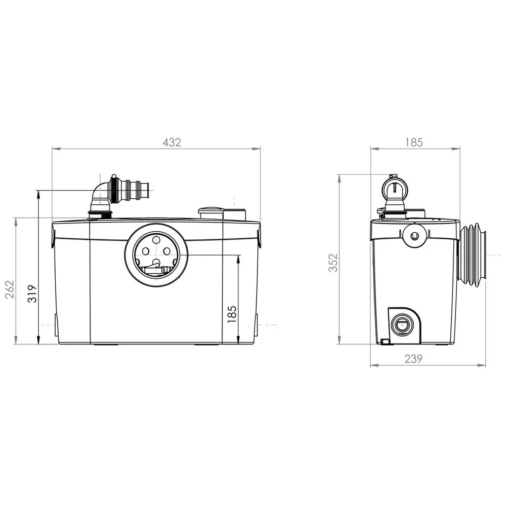 SFA Sanibroy SaniWall Pro UP Kleinhebeanlage Bild 3
