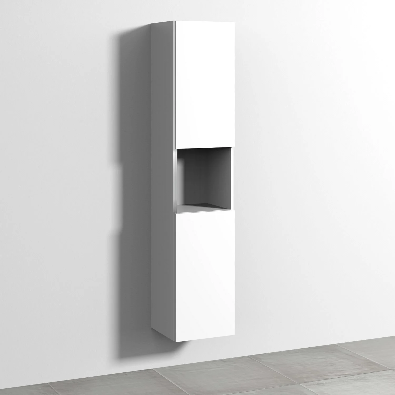 Sanipa 3way Hochschrank 35 cm, 1 offenes Fach, 2 Türen mit Türanschlag rechts