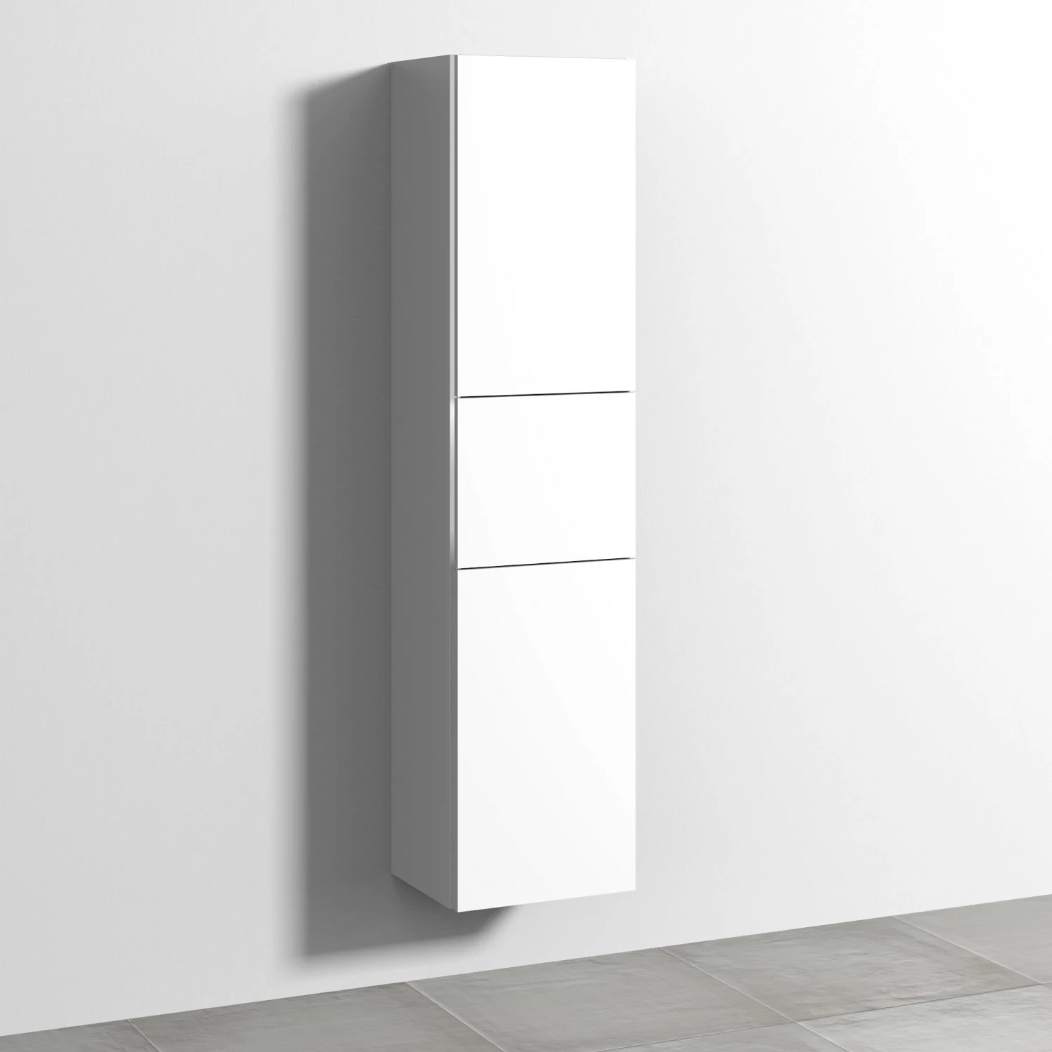 Sanipa 3way Hochschrank 40 cm, 2 Türen mit Türanschlag rechts, mit Stangengriff 0100