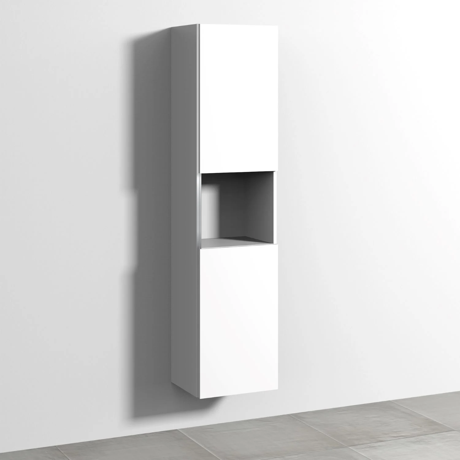 Sanipa 3way Hochschrank 40 cm, 1 offenes Fach, 2 Türen mit Türanschlag rechts