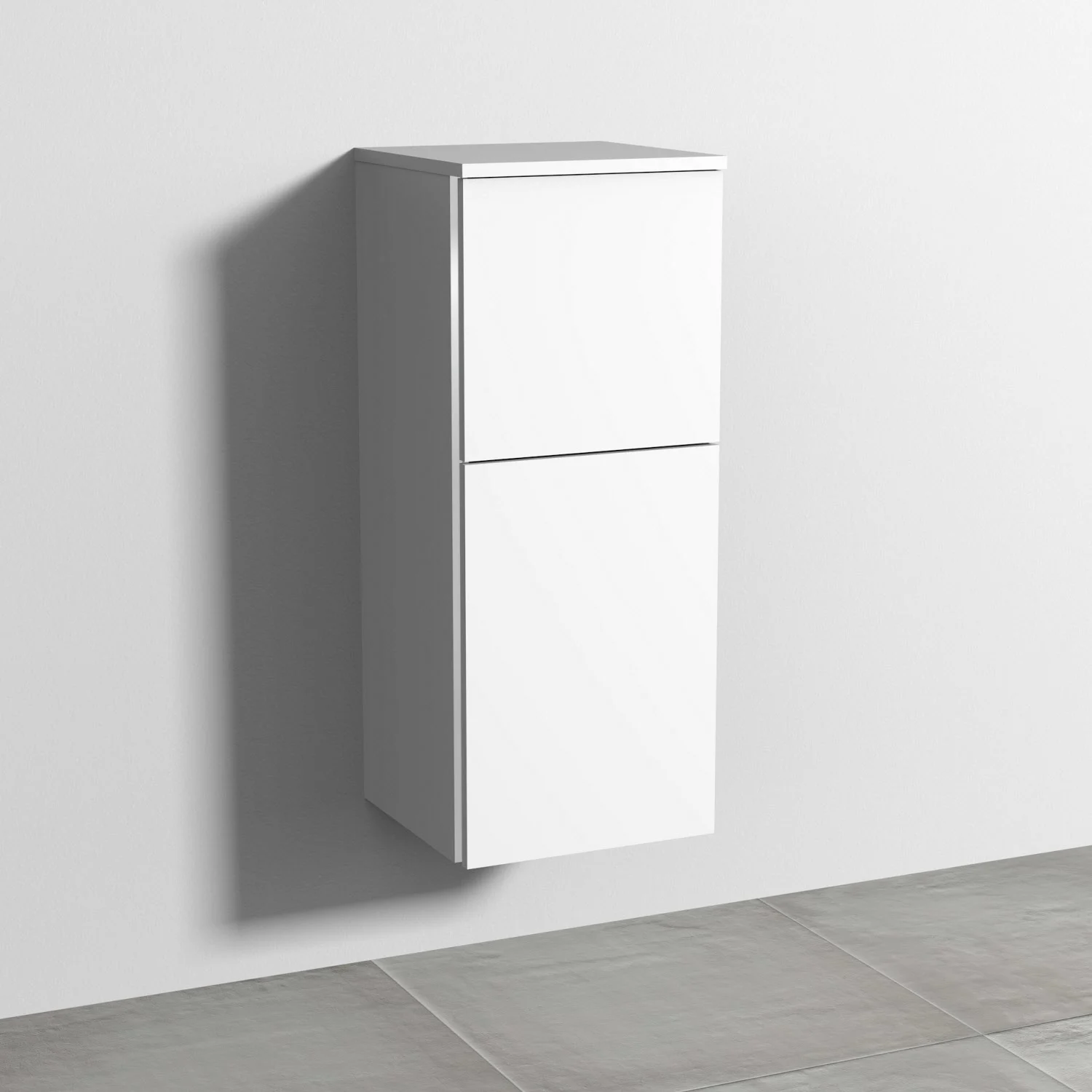 Sanipa 3way Mittelschrank 35 cm, 1 Tür mit Anschlag rechts, 1 Auszug, mit Griff-Leiste
