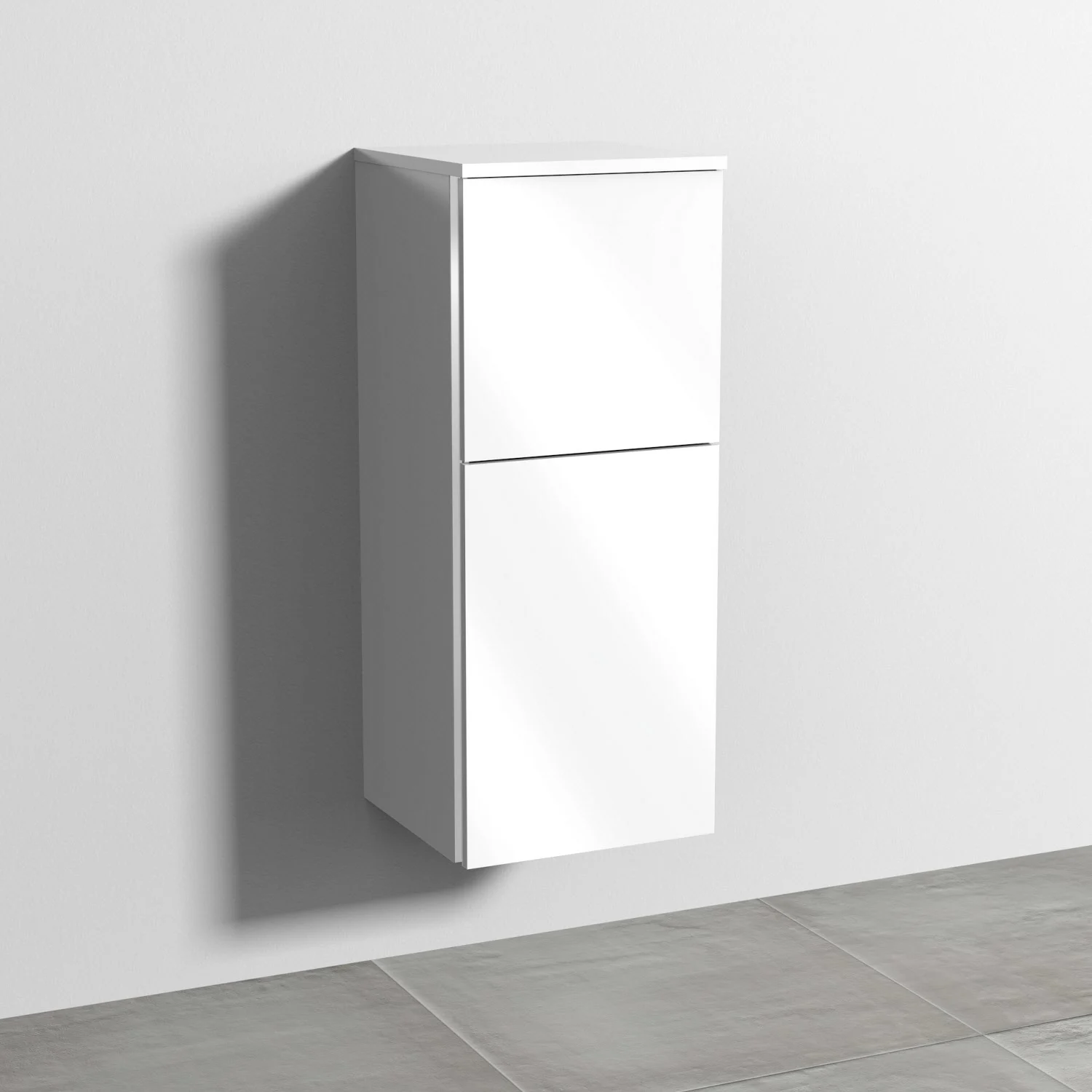 Sanipa 3way Mittelschrank 35 cm, 1 Tür mit Anschlag rechts, 1 Auszug, mit Griff-Leiste