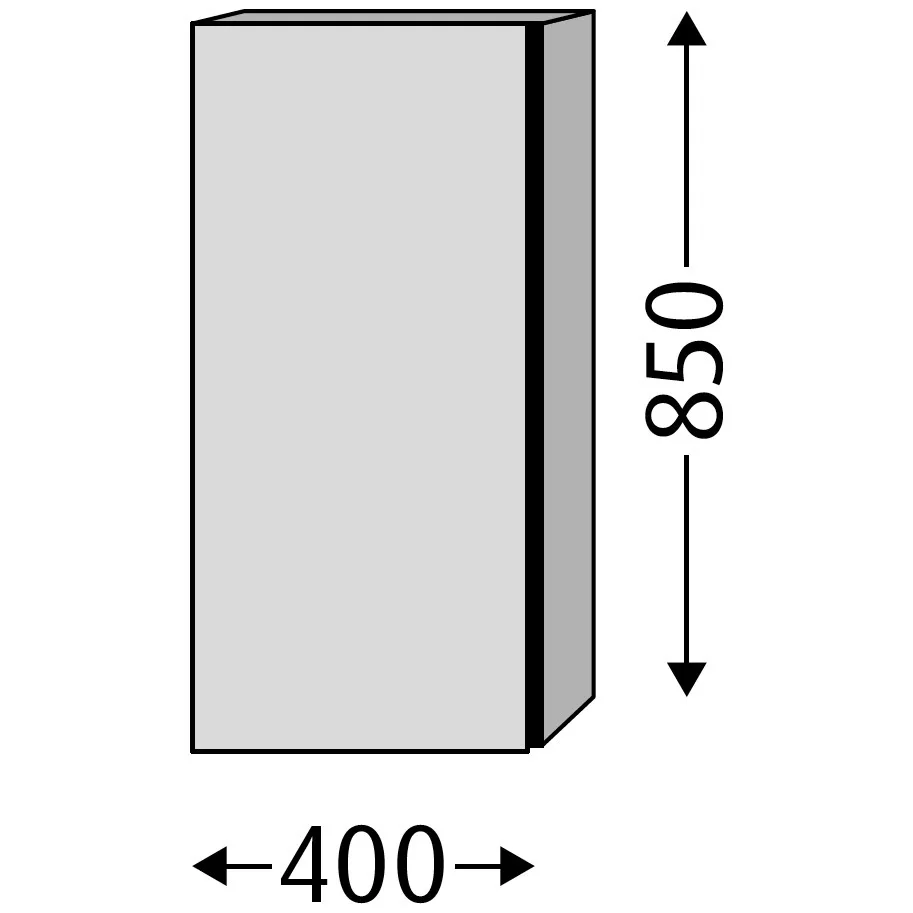 Sanipa 3way Mittelschrank 40 cm, 1 Tür mit Anschlag rechts, mit Griff-Leiste Bild 4