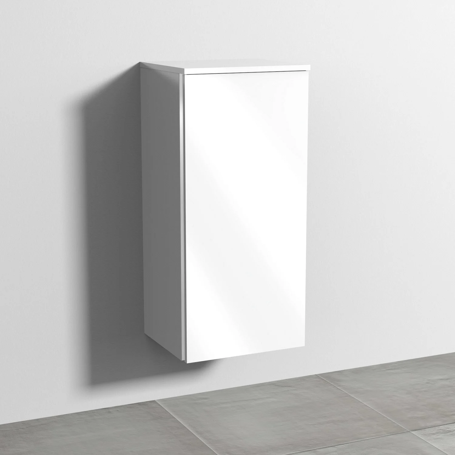 Sanipa 3way Mittelschrank 40 cm, 1 Tür mit Anschlag rechts, mit Griff-Leiste