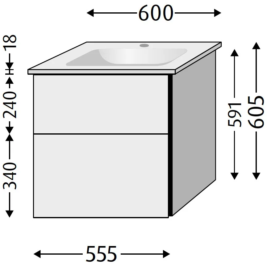Villeroy & Boch Venticello Waschtisch mit Sanipa 3way Unterschrank 60 cm Bild 4