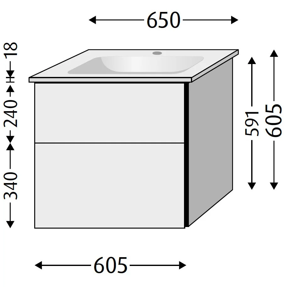 Villeroy & Boch Venticello Waschtisch mit Sanipa 3way Unterschrank 65 cm Bild 4