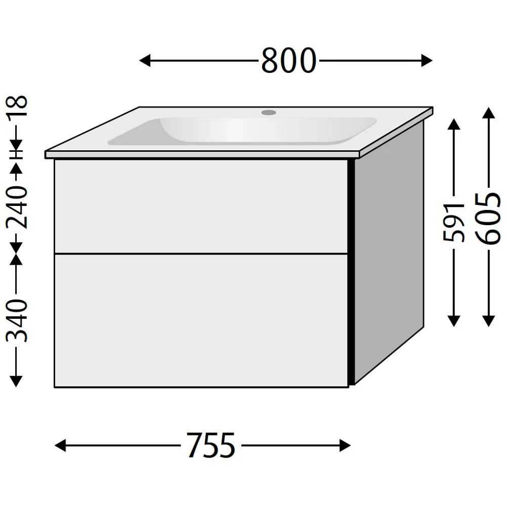 Villeroy & Boch Venticello Waschtisch mit Sanipa 3way Unterschrank 80 cm Bild 4