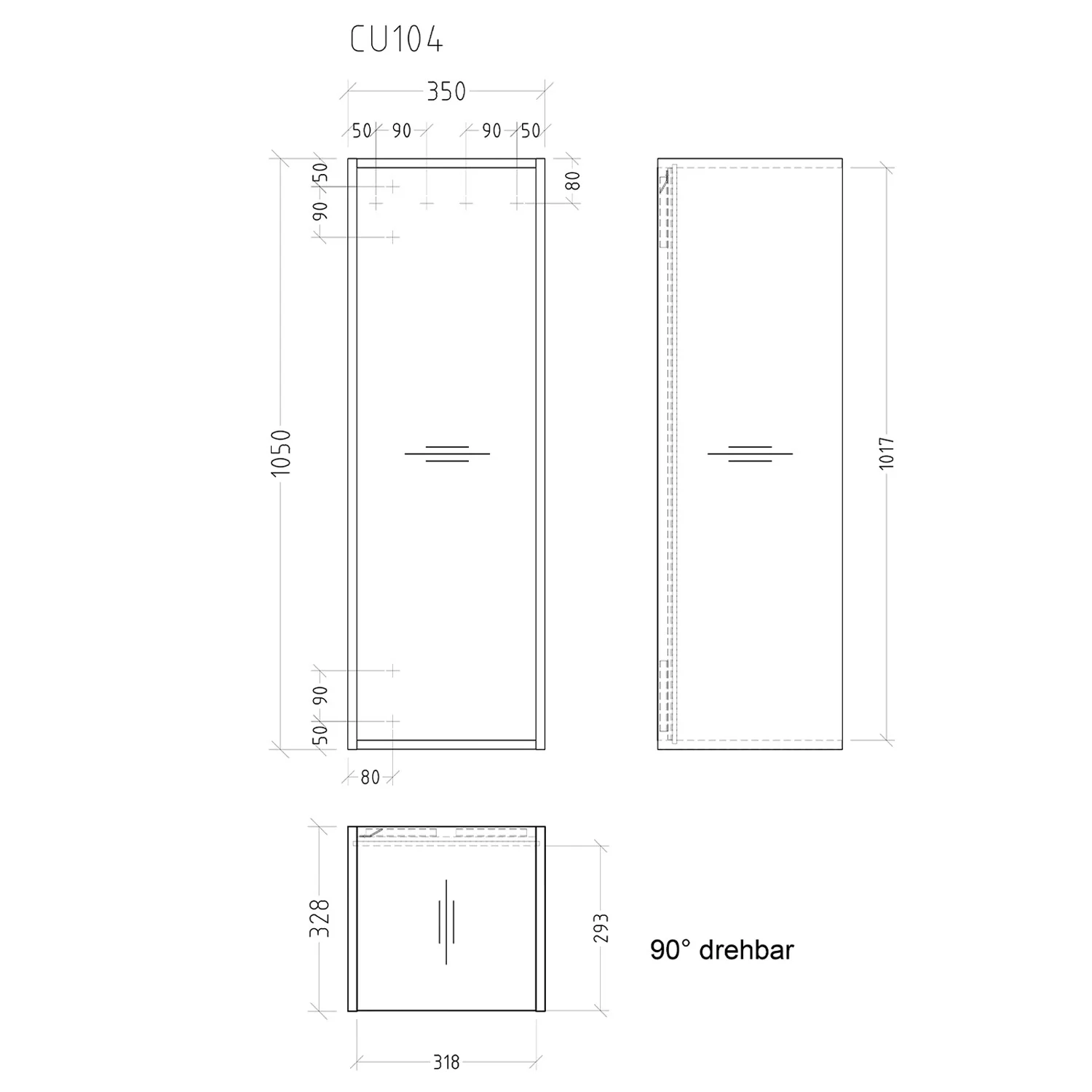 Sanipa Cubes Regalmodul offen 35 x 105 x 32,8 cm Bild 4