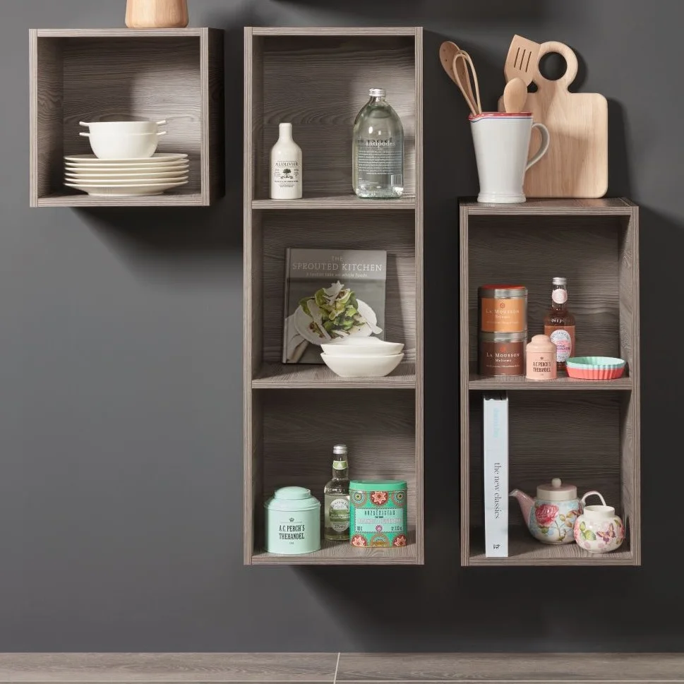 Sanipa Cubes Regalmodul offen 35 x 105 x 18 cm mit 3 Fächer Bild 3