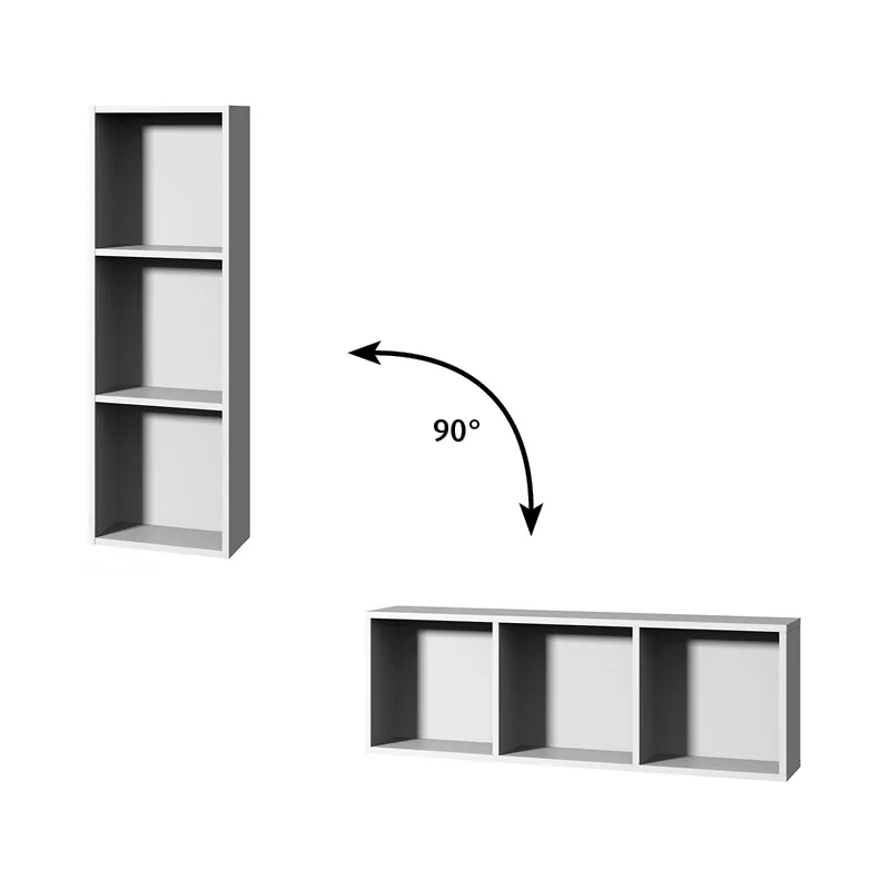 Sanipa Cubes Regalmodul offen 35 x 105 x 18 cm mit 3 Fächer Bild 2