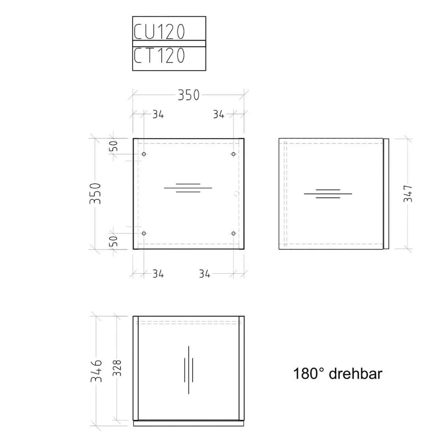 Sanipa Cubes Schrankmodell mit Tür 35 x 35 x 34,6 cm Bild 5