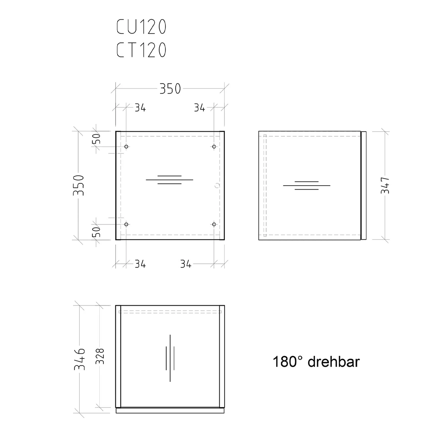 Sanipa Cubes Schrankmodell mit Tür 35 x 35 x 32,8 cm Bild 5