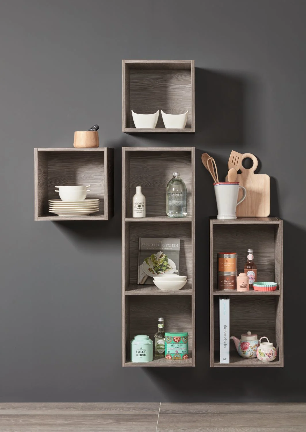 Sanipa Cubes Regalmodul offen 35 x 70 x 32,8 cm mit 2 Fächer Bild 4