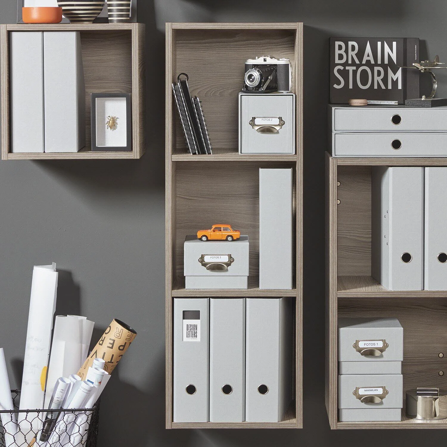 Sanipa Cubes Regalmodul offen 35 x 105 x 18 cm mit 3 Fächer Bild 4