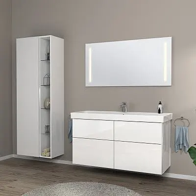 Sanipa Reflection Badspiegel LUCY 120 cm mit coolwhite LED-Beleuchtung und schlankem Design Bild 2