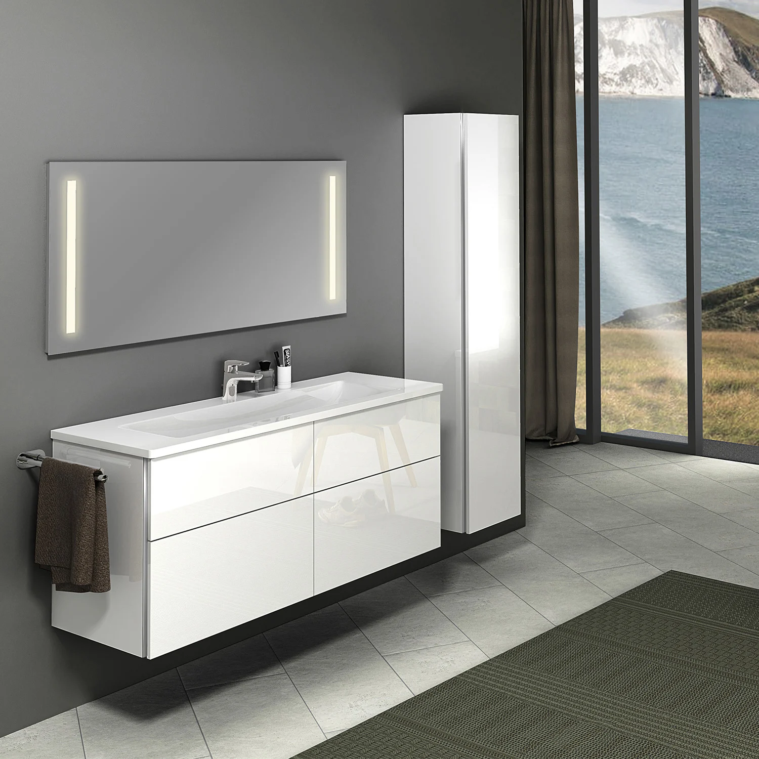 Sanipa Reflection Badspiegel LUCY 120 cm mit coolwhite LED-Beleuchtung und schlankem Design Bild 3