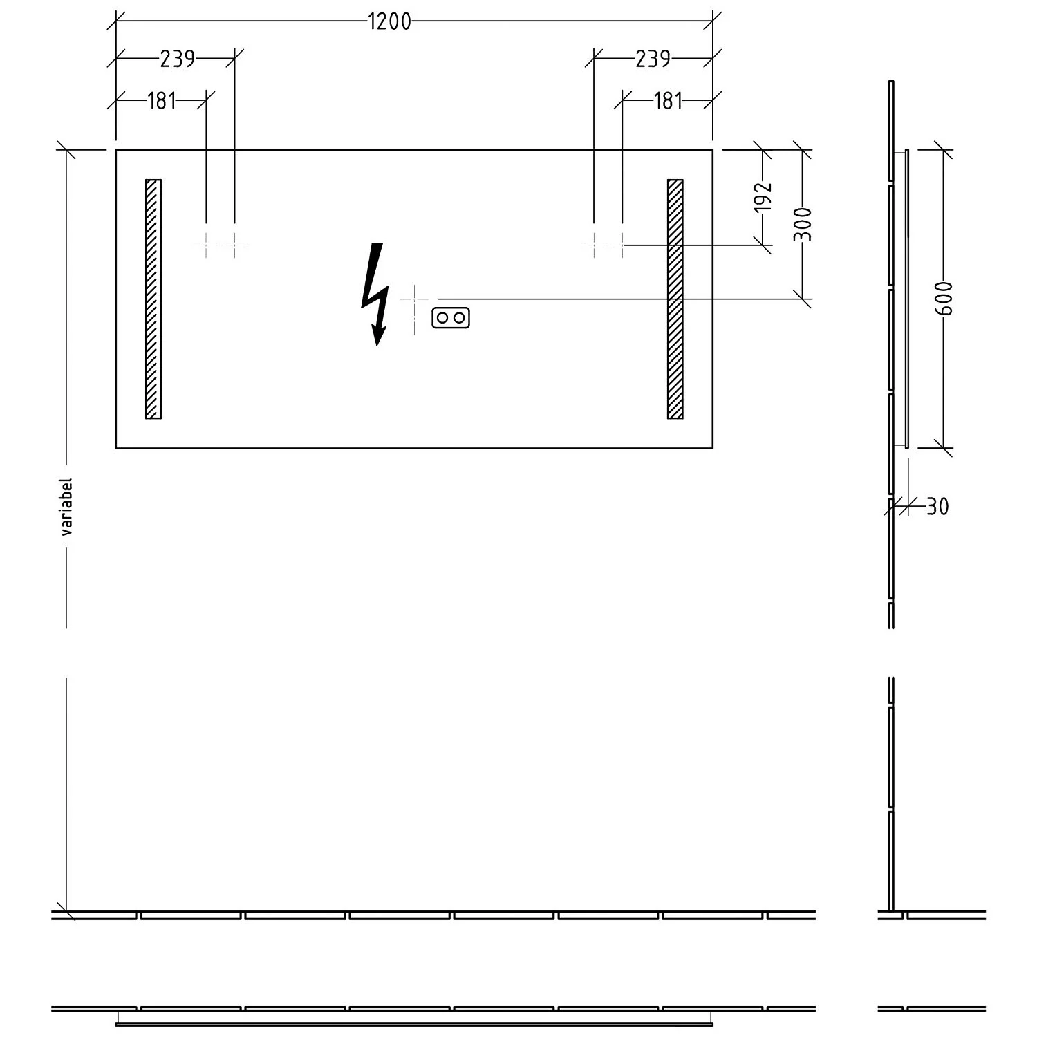 Sanipa Reflection Badspiegel LUCY 120 cm mit coolwhite LED-Beleuchtung und schlankem Design Bild 4
