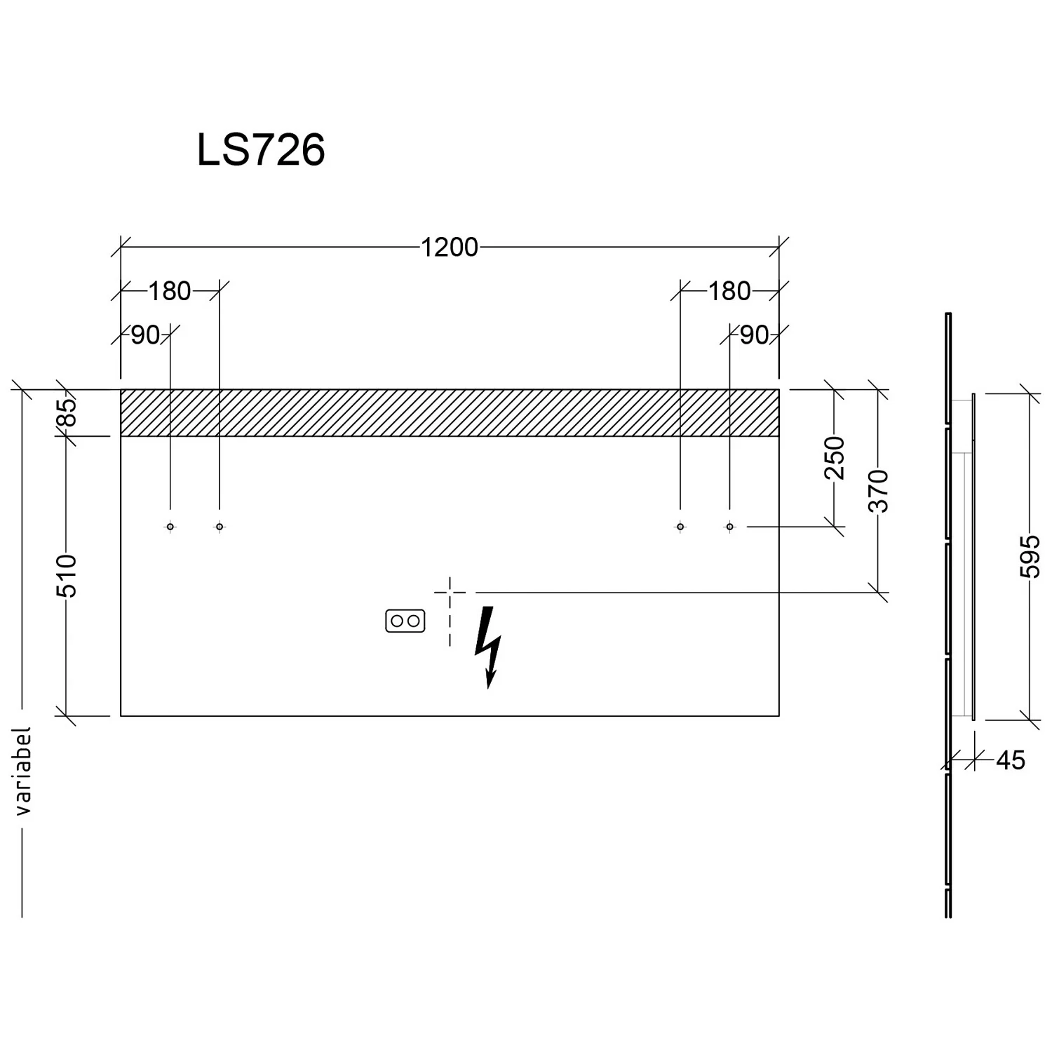 Sanipa Reflection Badspiegel LINUS 120 mit LED-Beleuchtung und Waschplatzbeleuchtung Bild 5