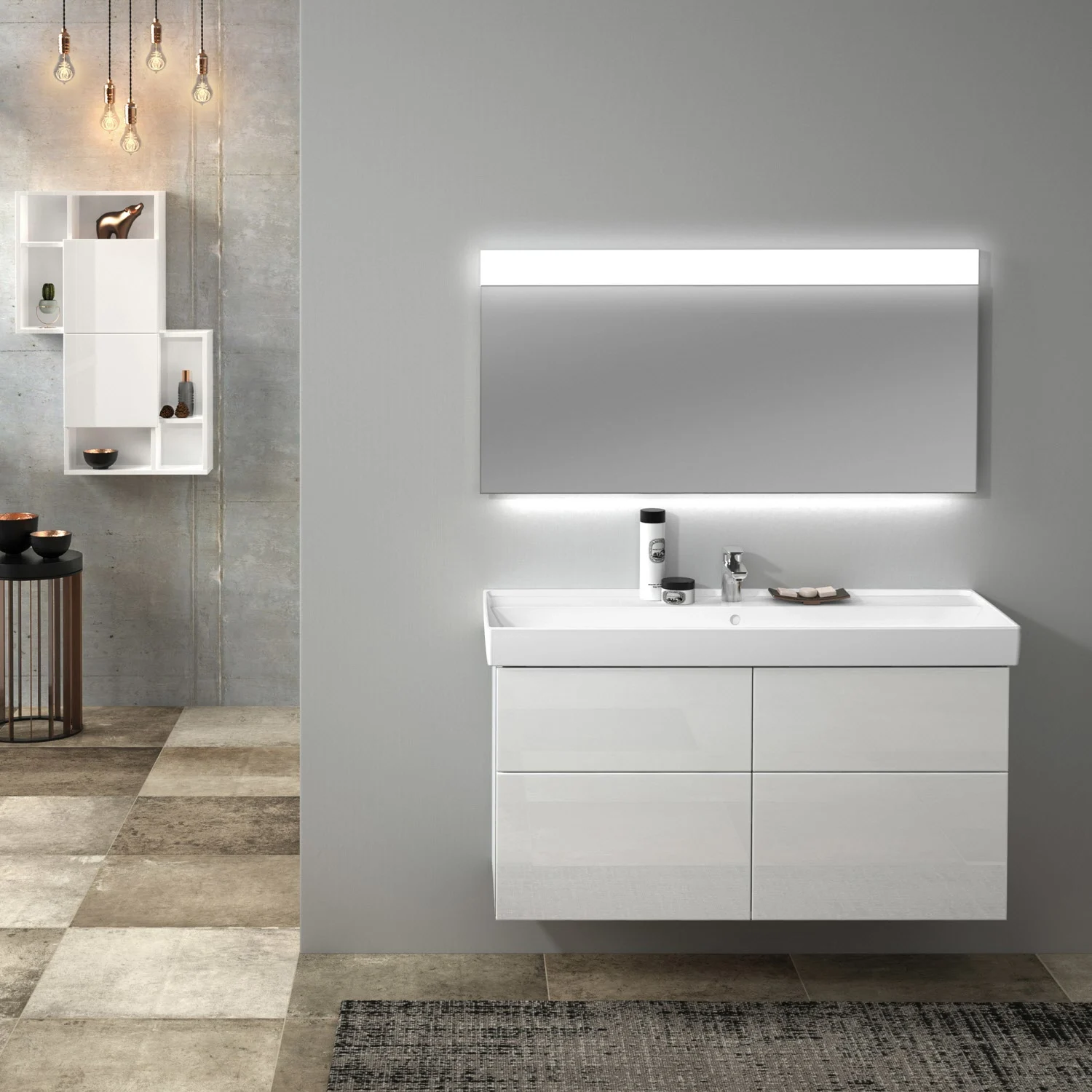 Sanipa Reflection Badspiegel LINUS 120 mit LED-Beleuchtung und Waschplatzbeleuchtung Bild 2