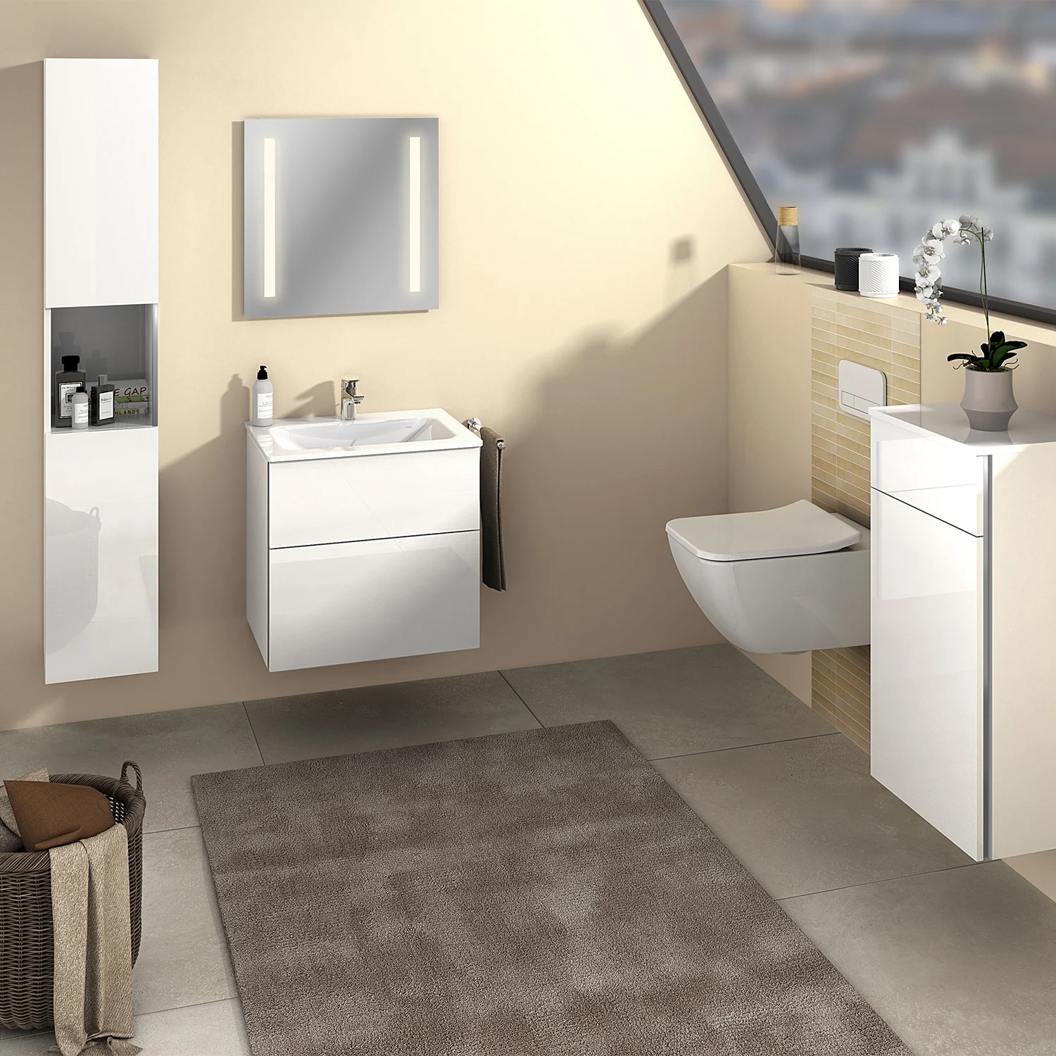 Sanipa Reflection Badspiegel LUCY 60 cm mit warmweißer LED-Beleuchtung Bild 2