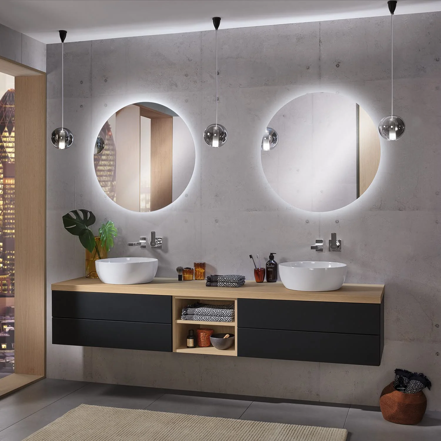 Sanipa Reflection Badspiegel LOLA 75 mit coolwhite LED-Beleuchtung und einem Durchmesser von 75 cm Bild 4