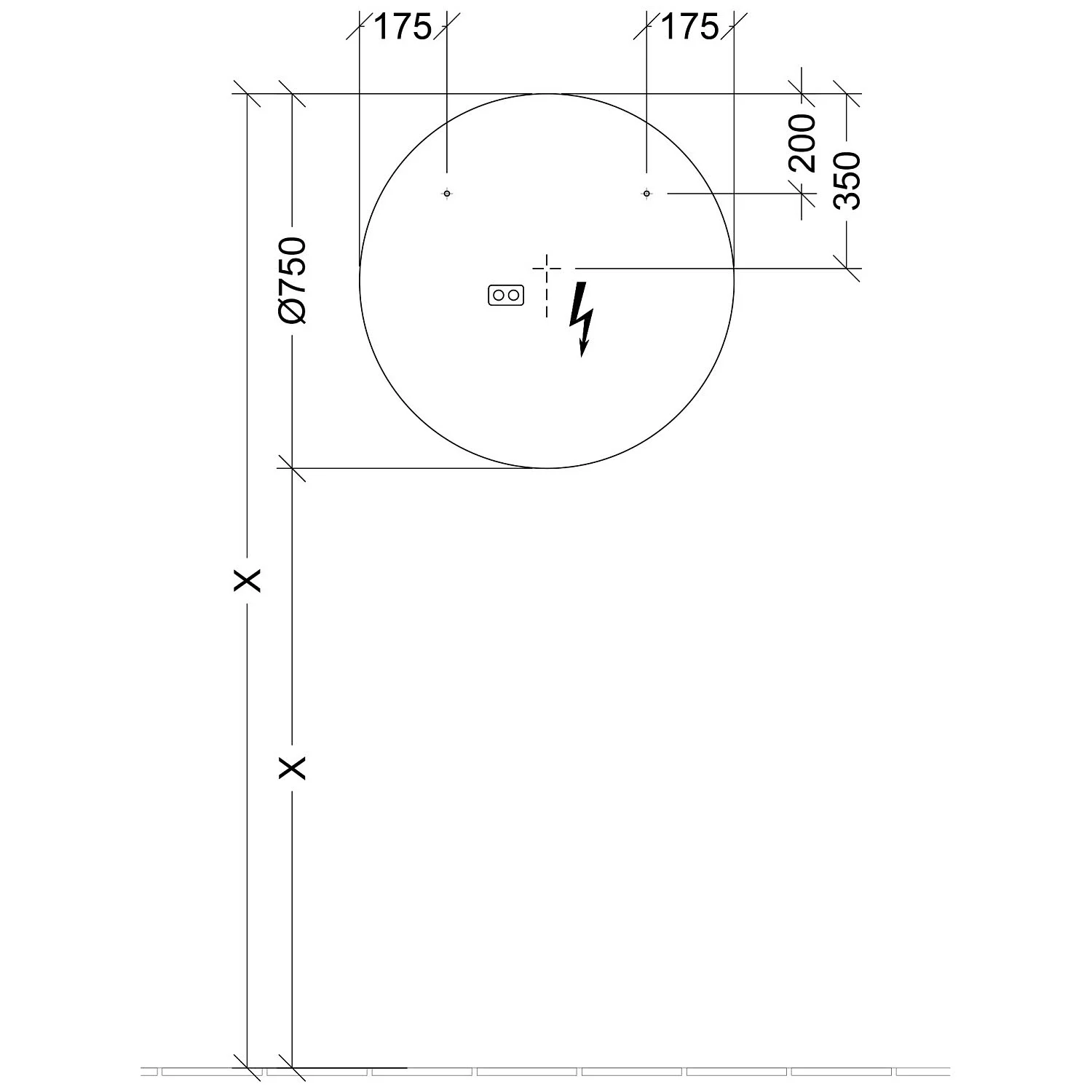 Sanipa Reflection Badspiegel LOLA 75 mit coolwhite LED-Beleuchtung und einem Durchmesser von 75 cm Bild 5
