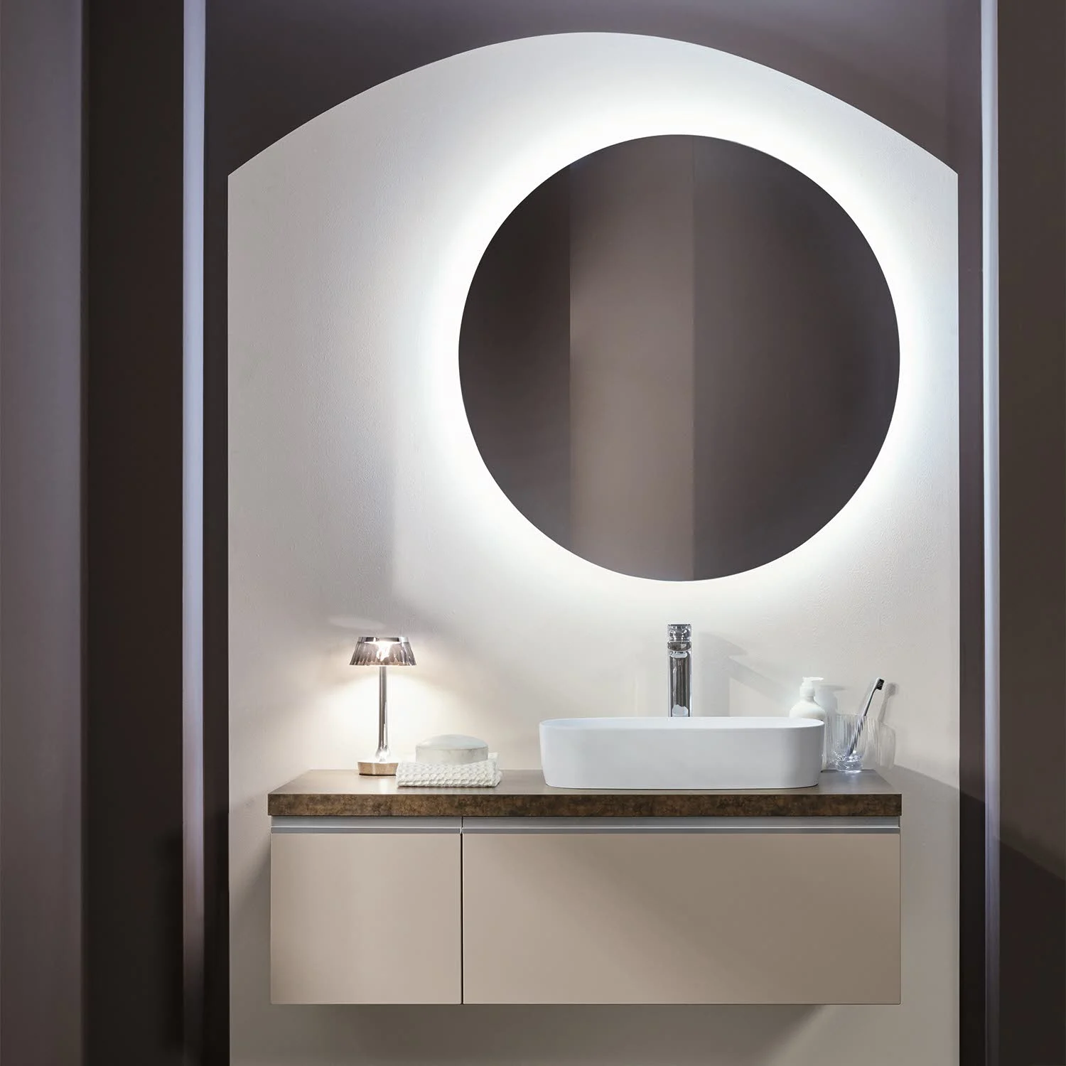 Sanipa Reflection Badspiegel LOLA 90 cm mit coolwhite LED-Beleuchtung und nur 2,5 cm Tiefe Bild 2