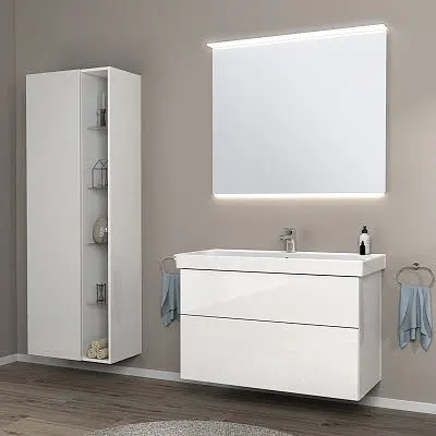 Sanipa Reflection Badspiegel LUCA 100 mit dimmbarer LED-Beleuchtung und den Maßen 100 x 84 cm Bild 2