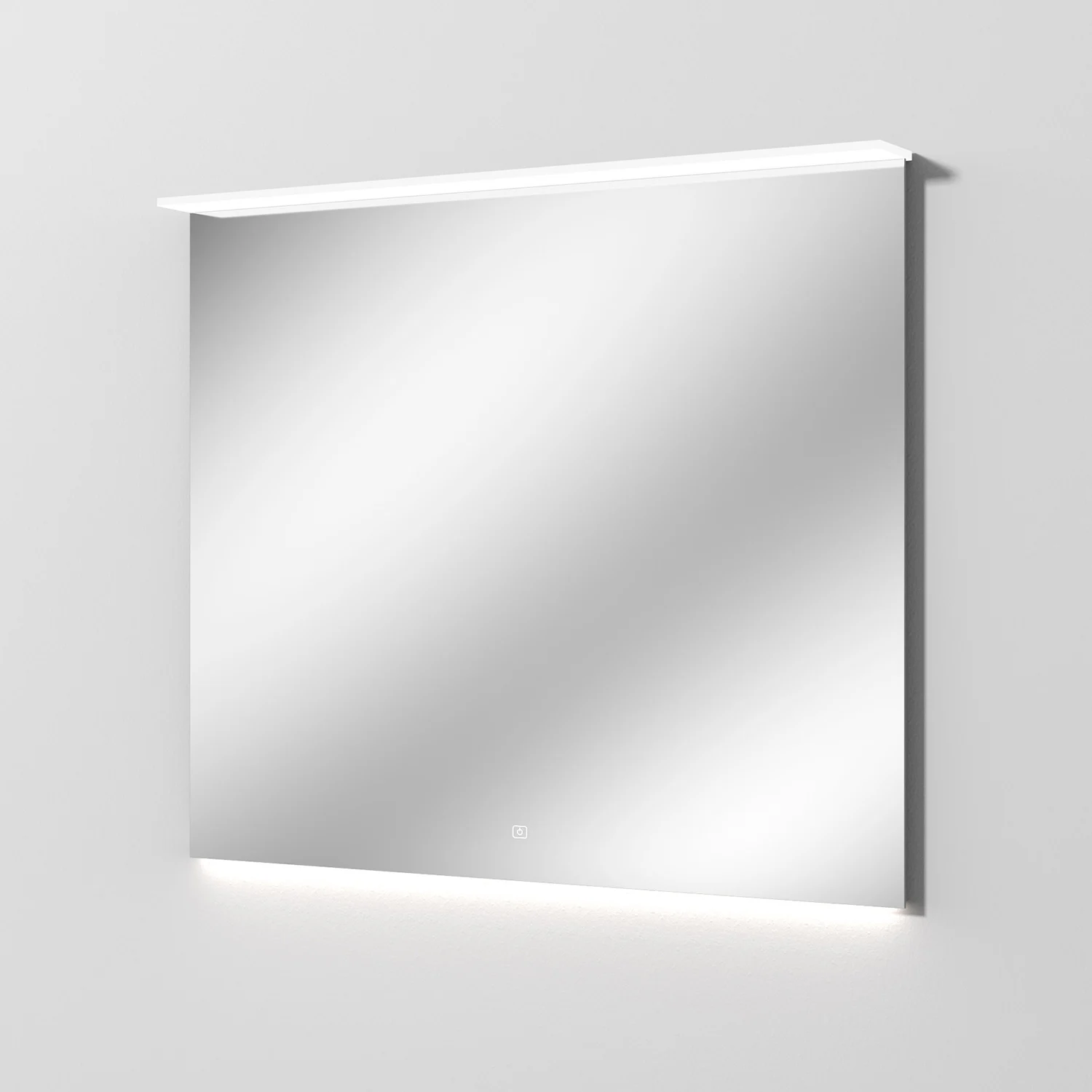 Sanipa Reflection Badspiegel LUCA 100 mit dimmbarer LED-Beleuchtung und den Maßen 100 x 84 cm